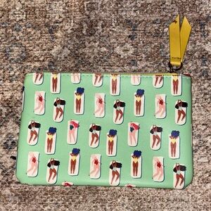 ipsy Green Cosmetic Bag with Playful Print